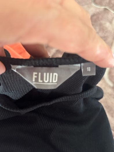 Fluid Black cotton top size UK18 EU46 Postage included