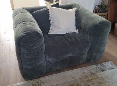 EZ Living "Bottega" 1 Seater Matching Velvet Armchair