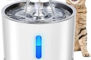 Cat Water Fountain, Stainless Steel Cat Fountain 2.4 L Pet Dog Water Dispenser for Cats Dogs with LED Indicator Light &amp; 3 Activated Carbon Cat Water Fountain Filters (FREE POSTAGE)