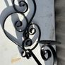 Vintage wrought iron lighing sconcrs x2 and ceiling piece. C1960 Image 4