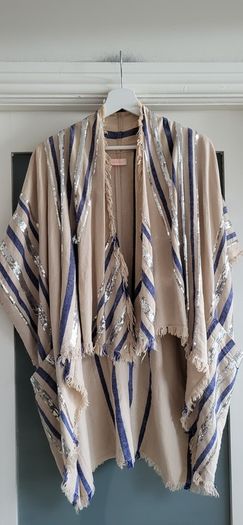 SASS & BIDE 100% Line Seqinned Striped Drape with Pockets - Rrp 220 AUD