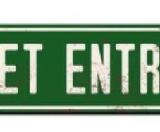 Secret Entrance: Metal Sign