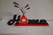 3D Printed "Home" Sign Home Decor with Vase