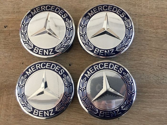 Dark Blue  75mm Mercedes wheel Caps 4pcs A1714000025