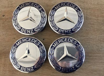 Dark Blue  75mm Mercedes wheel Caps 4pcs A1714000025
