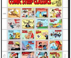 1995 USA Comic Strip Classics Stamp Sheetlet Mint Never Hinged (MNH). Includes stamps commemorating Popeye, Dick Tracey & Flash Gordon.