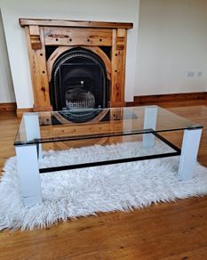 Glass coffee table