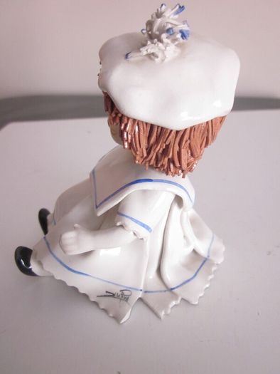 Lino Zampiva Spaghetti Hair Porcelain Girl Figurine