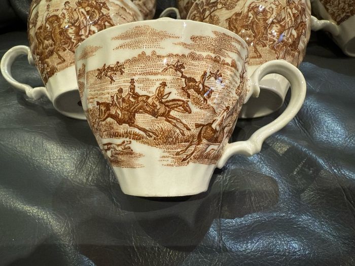 Alfred Meakin Brown Staffordshire  6 Teacups
