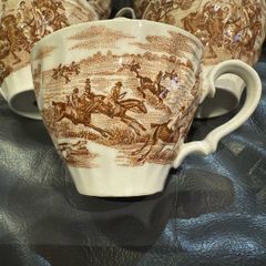 Alfred Meakin Brown Staffordshire  6 Teacups