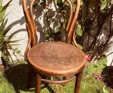 Antique Bentwood Cafe Chair with Original Factory Label Art Nouveau circa 1900 to 1925