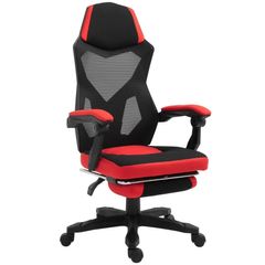 Ergonomic Office Chair Recliner w/footrest Red