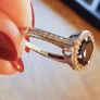 9 ct White Gold & Sapphire ring,size O. Cubic Zirconia Image 8