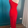 Red one shoulder maxi. Size M Image 2