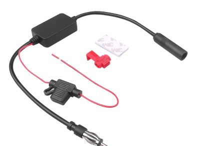 Universal 12V Auto Car Radio FM Antenna Signal Amp Amplifier Booster For Marine Jap Japanese Car Vehicle FM Amplifier 88-108MHz