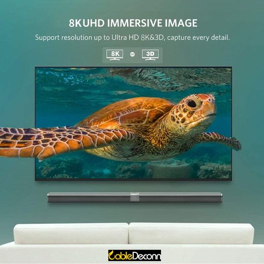CableDeconn 5M Premium DisplayPort 1.4 UHD/3D 8K (7680x4320@60Hz) 32.4Gbps (Aluminum Alloy/Nylon Braided/Gold Plated) Cable (Brand New/Warranty)