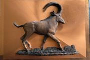 Vintage Copper 3D Sable Antelope Relief A Michele Original By Space Age Products