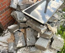 rubble &  old wooden fences