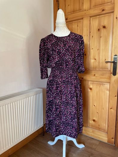 Gallery black floral dress size 14 New without tags