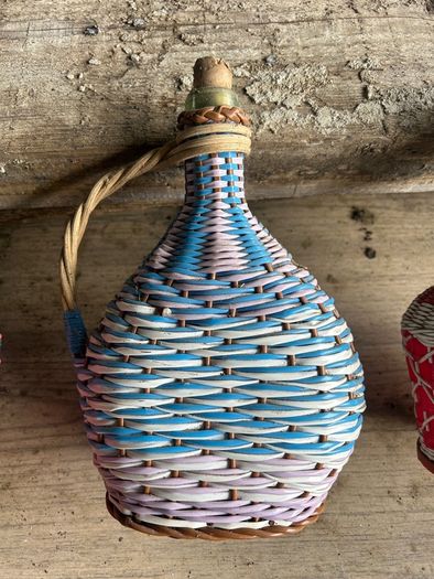 Antique French glass bottles
