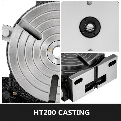 Rotary Table 8 INCH/200 MM Horizontal Vertical Rotary Table 3-Slot Rotary Table for Milling Machine MT-3 Rotary Table for Milling 360 Degrees Precision Rotary Table for Milling Drilling Vise