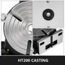 Rotary Table 8 INCH/200 MM Horizontal Vertical Rotary Table 3-Slot Rotary Table for Milling Machine MT-3 Rotary Table for Milling 360 Degrees Precision Rotary Table for Milling Drilling Vise Image 3