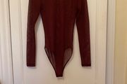 Penney's maroon bodysuit UK 8