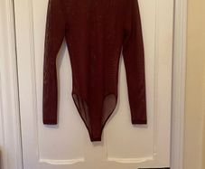 Penney's maroon bodysuit UK 8