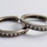 Vintage Sterling Silver & Cubic Zirconia Hoops Earrings 2,7g Image 2