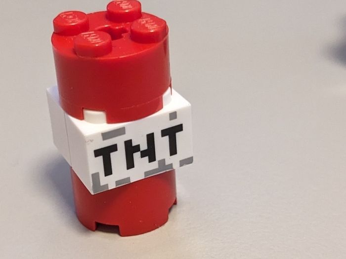 Lego Minecraft hoglin baby and TNT