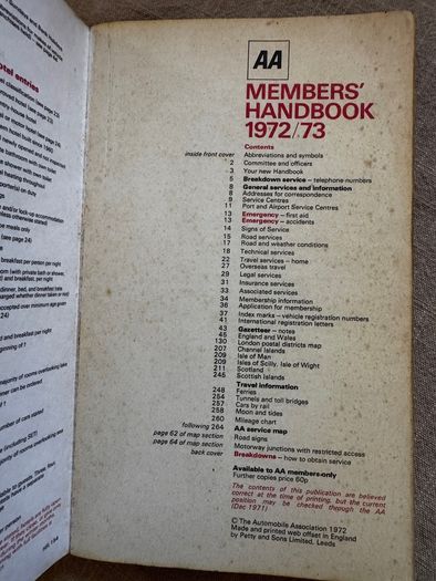 AA Members Handbook 1972 73