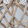 Coffee Table Side Table Boho Design, Glass Top, PE Rattan, 45 cm x 45 cm x 52 cm, Natural Image 4