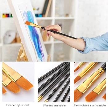 NEW SALE | Paint Brushes Set,10 PCS Professional Painting Brushes,Artists Paint Brushes,Brushes for Acrylic Painting,for Artists, Adults & Kids