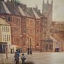 Large framed print (with glass)of " THE RAIN IT RAINETH " by Norman Garstin (1847 - 1926) Image 4