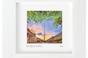 The Spire, O'Connell's Street, Dublin, mini size framed print, by artist Helen Mathews