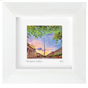The Spire, O'Connell's Street, Dublin, mini size framed print, by artist Helen Mathews