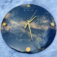 Black & Gold Resin Clock