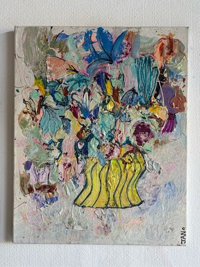Original Painting Irish Abstract Floral Original Floral Painting Original Art contemporary Irish art