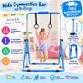 Kids Gymnastics Bar with Rings Adjustable Height Foldable Training Bar Ages 3 to 8 Image 2