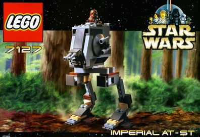 Lego Star Wars 7127: AT-ST (2001) 100% Complete (NO BOX)
