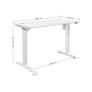 Electric desk, height adjustable, desk stand, table frame with motor, 120 x 60 x (73-114) cm, steel, white L Image 3