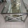 glass with mirror base coffee table Image 6