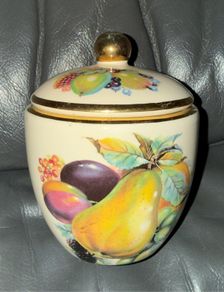K.H.H. Ceramics sugar lidded jar or pot.
