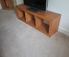 oak tv unit and matching table
