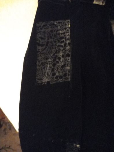 Laura Ashley Black Velvet Skirt 16