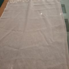 2 Cream Voile Curtain Panels