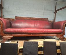 Large Ornate leather Couches
