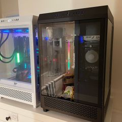 (Dual Xeon X99 36C / 72T Server) (RTX 3090) (1TB SSD) (48GB DDR4 RAM)(White Thermaltake 900 tower tempered glass case)