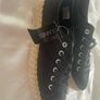 Black Espadrille lace up shoes size UK 6 Image 7