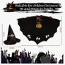 Halloween Costume Children's Pumpkin Bat Cape with Hat for Halloween Image 2